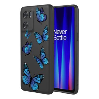 Imagem de HTXWXJC Capa de telefone para OnePlus Nord CE 2 5G, Oppo Reno7 SE 5G IV2201 capa à prova de choque flexível bumper TPU capa macia padrão borboleta capa de telefone para OnePlus Nord CE 2 5G borboleta
