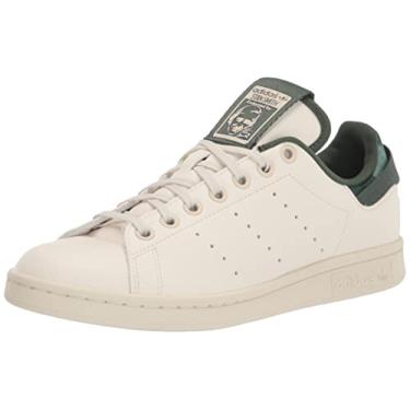 Imagem de adidas Originals Tênis de skate infantil unissex Stan Smith, Giz branco/giz branco/óxido verde, 5.5 Big Kid