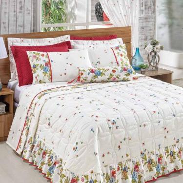 Imagem de Enxoval Cobre Leito Fiorella Casal Queen Rubi 04 Peças Percal 160 Fios