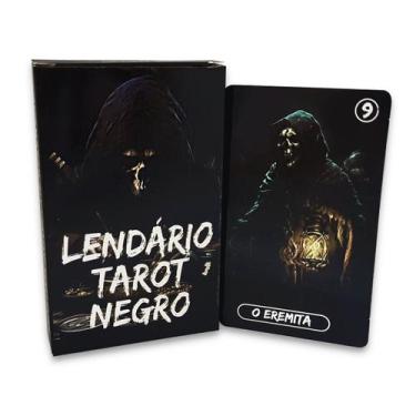 Imagem de O Grande Baralho Lendário Taro Negro 22 cartas c/ Manual - flash