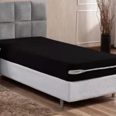 Imagem de Capa protetora p/ colchão solteiro em malha gel gramatura 90 bordados 