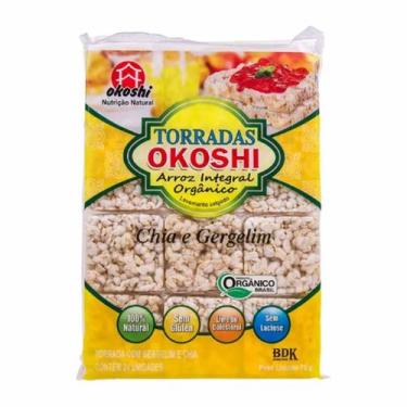 Imagem de Torrada de Arroz Integral com Chia e Gergelim Orgânica Okoshi 75g