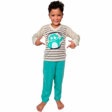 Imagem de Pijama Longo Infantil Menino Personagem Inverno Manga Longa - Prikéta 