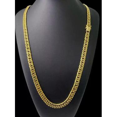 Imagem de Cordão grumet 8mm - banhado a ouro 18k - ToJoia18k, 70cm