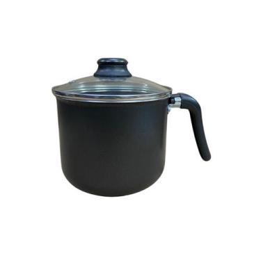 Imagem de Caneco 14cm Com Tampa de Vidro Preto 1,7L Linha Premium J4TECH Alumíni
