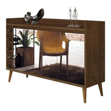 Imagem de Buffet para sala de jantar estilo wine 3 portas com espelho malbec - V