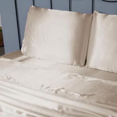 Imagem de Par de Fronhas Avulsas 70cm x 50cm 2 Peças Cetim Charmousse Sublime - 