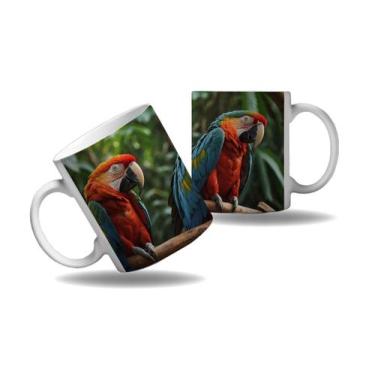 Imagem de Caneca Presente Aves Coloridas Araras Cores Zoo Pássaros 4 - Enjoy Sho