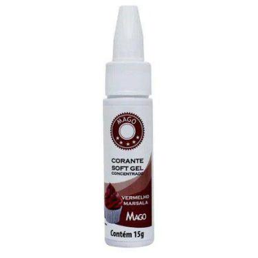 Imagem de Corante SoftGel - Vermelho Marsala - 15g - Mago