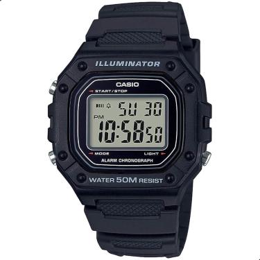 Imagem de Relógio de Pulso Masculino Casio Digital Preto W-218H-1AVDF