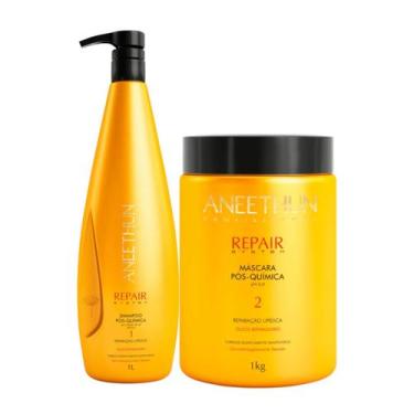 Imagem de Kit Aneethun Pós Química Shampoo 1L +Máscara 1Kg