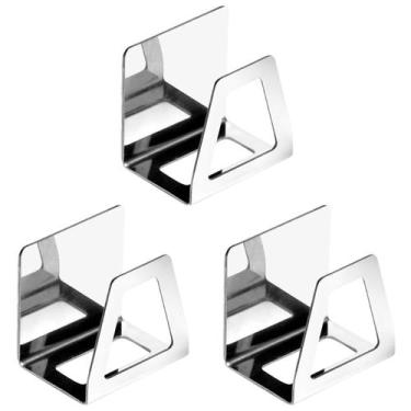 Imagem de Kit 3 Suporte Esponja De Pia Cozinha Adesivo Inox SF.Premium - ShopFor