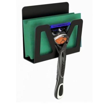 Imagem de Porta Esponja De Banho E Gillette Preto Dupla Fixação SF.ELG - ShopFor