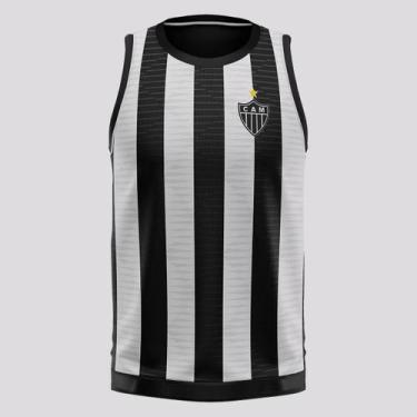 Imagem de Regata Atlético Mineiro Division Infantil Preta e Branca - Braziline, 