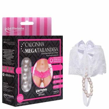 Imagem de Calcinha Tailandesa Thai Panties Rendada La Pimienta, Branco