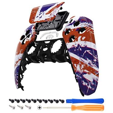 Imagem de eXtremeRate Capa frontal para touchpad com bandeira do Reino Unido compatível com controle ps5 BDM-010 BDM-020 BDM-030, capa de substituição faça você mesmo, capa de touchpad personalizada compatível com controle ps5
