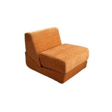 Imagem de Compression Sofa，Compressed Sofa in Box，Folding Sofa Bed，Folding Sofa, Portable Fold Out Chair Bed ，Comfy Floor Sofa Lounge，Chenille/Corduroy Fabric - for Living Room Bedroom(Orange)