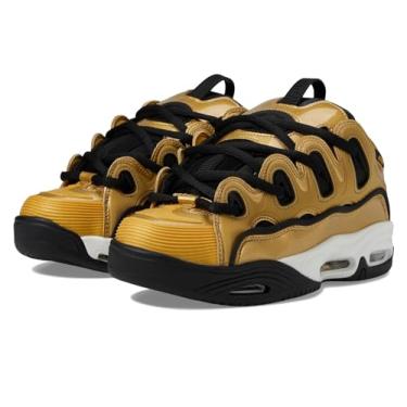 Imagem de Osiris Tênis masculino inspirado no skate D3 2001, Ouro/preto/branco, 3