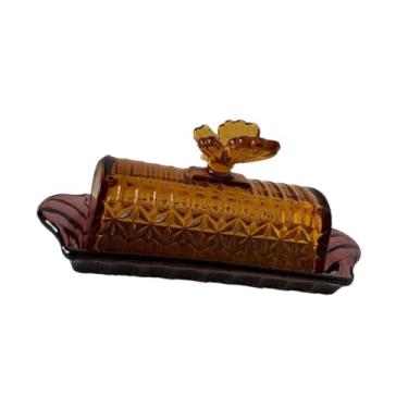 Imagem de YWJLQH Prato de manteiga com tampa, prato de servir manteiga, prato de bolo, queijo, manteiga, para restaurante, freezer, balcão, sala de jantar, Capa