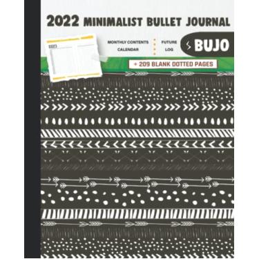 Imagem de 2022 Minimalist Bullet Journal/BUJO with Beautiful Design White Arrows and Dark Background Cover: Basic Bujo | Classic Bullet Journal Help You ... And Dotted Pages | 240 Pages | 7.5 * 9.25