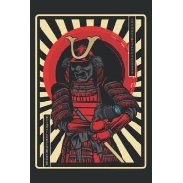 Imagem de Samurai Photographer Japanese Culture Picture Warrior View: Wide Ruled Line Paper, 120 Pages, 6 x 9 Inches, Lined Notebook Journal for Work, School and College Supplies