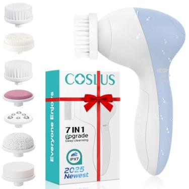 Imagem de Escova de limpeza facial – Escova elétrica impermeável para esfoliação profunda