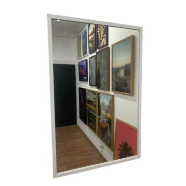 Imagem de Espelho 60x90 Com Moldura Branca Lyo Moldura Branco