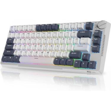 Imagem de Teclado Mecanico Royal Kludge RK-H81 75% RGB Switch Brown, White Night