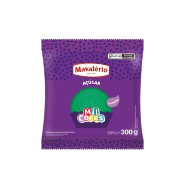 Imagem de Açúcar colorido mil cores 300g mavalério, Verde