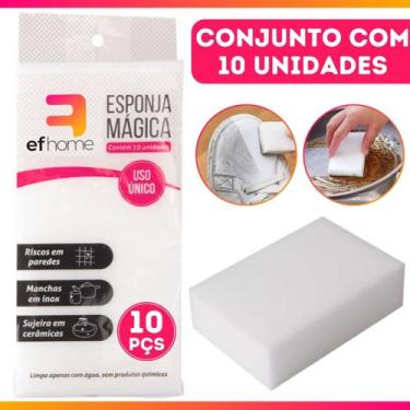 Imagem de Kit 10 Esponja Mágica Bucha Melamina Tira Mancha Original Desengordura