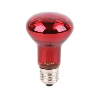 Imagem de Lâmpadas de Lâmpada de Calor Vermelha de 60w para Répteis, Luz de Calor Infravermelho Com Refletor, Fonte de Calor 24 Horas, Lâmpada para Lâmpada de Calor de Réptil