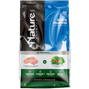 Imagem de Ração Seca Alinutri Nature Fórmula Super Premium Para Gatos Filhotes Sabor Proteínas Selecionadas - 1 Kg