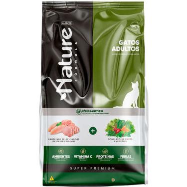 Imagem de Ração Seca Alinutri Nature Super Premium para Gatos Adultos com Proteínas Ervas e Vegetais - 3 Kg