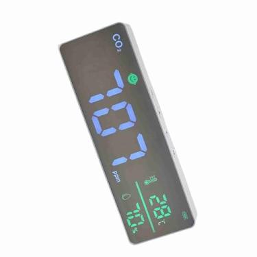 Imagem de Monitor de CO2 Detector de Umidade e Temperatura Interna Montado na Parede para Dados de Ligação do APP