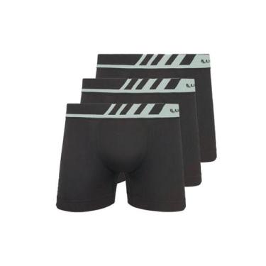 Imagem de Kit com 3 Cuecas Boxer Lupo 671-002, Cinza, XG