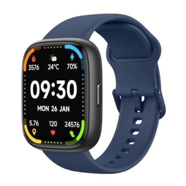 Imagem de Bettdow SmartWatch, relogio smartwatch com Ecrã tátil e Alexa, à prova d'água IP68, relogio smartwatch feminino e masculino, com modo esportivo e recebimento de notificações (azul)
