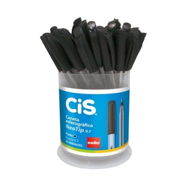 Imagem de Caneta Esferográfica 0.7Mm Neo Tip, Cis, 34.4800, Preta, Pote C/50 Unidades