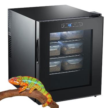 Imagem de Incubadora para animais de estimação de répteis pretos 49L, controle de temperatura digital totalmente automático (10-40 °C), controle preciso de temperatura,com funções de aquecimento e resfriamento