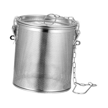 Imagem de Ｂｅｓｇａ Infusor de chá de folhas soltas com barriga de tenda de aço inoxidável de gancho de corrente para sopas para sopas Home Restaurant, 12x12cm