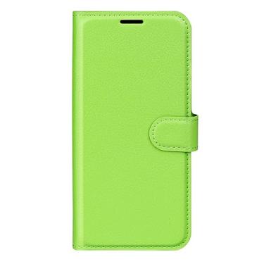 Imagem de XZDWH Capa de telefone para Oppo Realme 14 Pro Plus 5G, couro PU com suporte para cartão de crédito, carteira fina flip com suporte, capa protetora (verde)