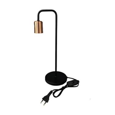 Imagem de Abajur Retrô Luminária de Mesa - Bronzil