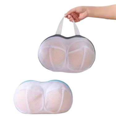 Imagem de Kit Com 2 Sacos De Lavar Roupas Protetor De Sutiã Roupa Íntima Lingerie Delicadas Com Zíper Bola Anti-Deformação Para Máquina de Lavar