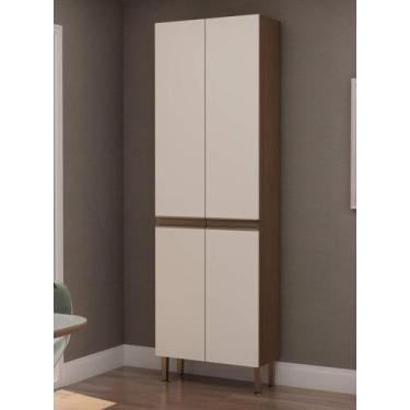 Imagem de Armário Paneleiro Alto 80cm com pés 4 portas 1305 Linha Conecta Genial
