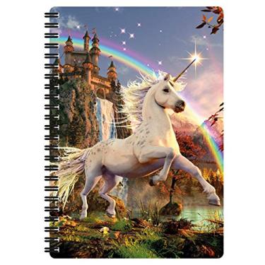 Imagem de 3D LiveLife Caderno - Unicórnio Estrela Noturna da Deluxebase. Caderno Lenticular 3D com 80 páginas de unicórnio 3D 28 x 21,5 cm. Papelaria escolar ou de trabalho com arte licenciada pelo artista David Penfound