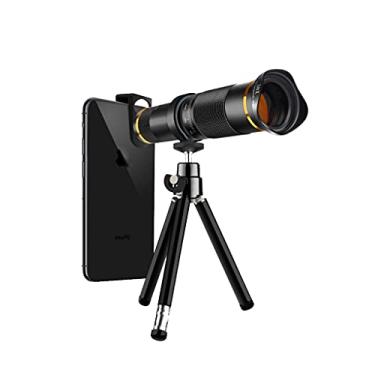 Imagem de Lente teleobjetiva 4K HD universal teleobjetiva para smartphone kit de lentes móveis inclui tripé (tamanho: preto)
