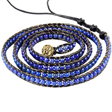 Imagem de Nupuyai Pulseira de couro com contas feitas à mão para coleção unissex One Size Verde