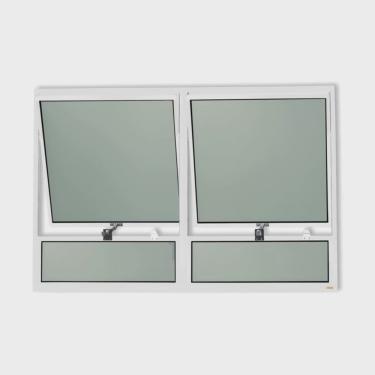 Imagem de Janela de Alumínio Maxim-Ar 2 Seções 80x120cm Vidro Mini Boreal Plus Brimak