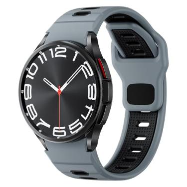 Imagem de Pulseira de silicone resistente para Samsung Galaxy Watch 7 6 5 4 FE de 40 mm e 44 mm/Galaxy Watch 6 Classic de 47 mm e 43 mm/Watch 4 Classic de 46 mm e 42 mm para Samsung Watch 5 Pro de 45 mm