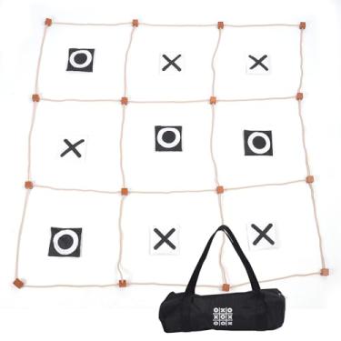 Imagem de Grande Jogo de Tabuleiro XO, Bean Bag Toss Jogos Ao Ar Livre para Crianças, Wood Yard Toss Game Com X e O Pieces Bolsa de Armazenamento para Crianças Jogos de Acampamento No