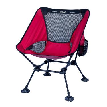 Imagem de Cadeira de praia dobrável para acampamento iClimb Ultralight Compact Red